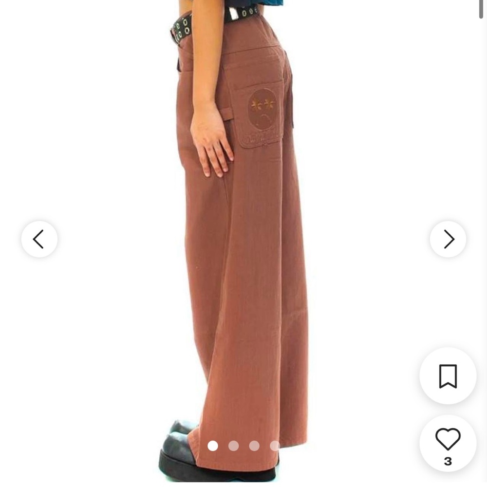 Tunnel Vision Brown Wide-Leg Trousers